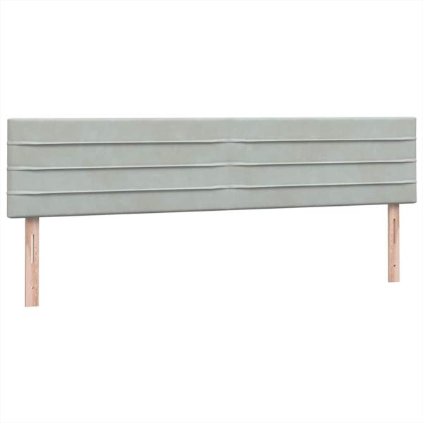 Boxspringbett mit Matratze Hellgrau 180x220 cm Samt