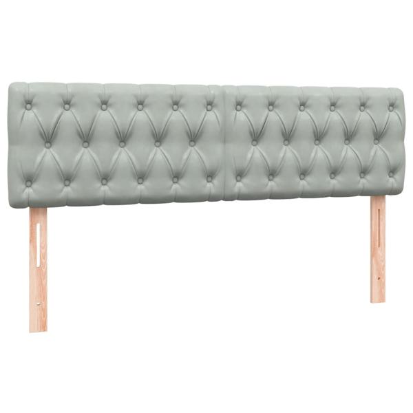 Boxspringbett mit Matratze Hellgrau 160x220 cm Samt
