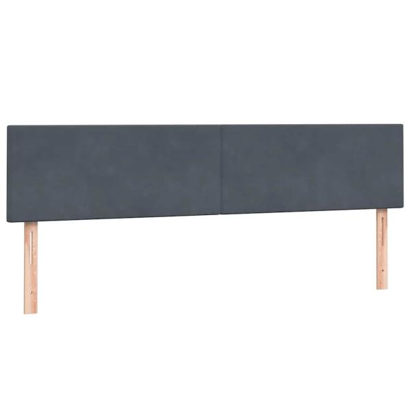 Boxspringbett mit Matratze Dunkelgrau 180x220 cm Samt