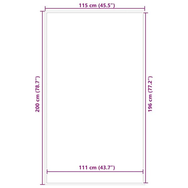 Fußmatte Anthrazit 115x200 cm