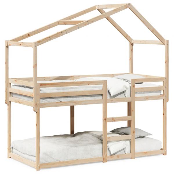 ARDEBO.de - Etagenbett ohne Matratze 90x190 cm Massivholz Kiefer