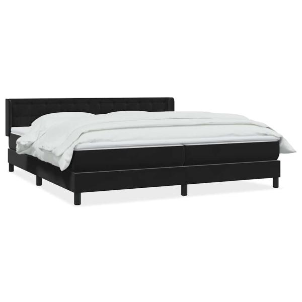 Boxspringbett mit Matratze Schwarz 180x220 cm Samt