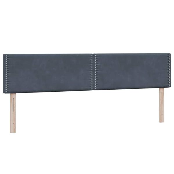 Boxspringbett mit Matratzen Dunkelgrau 180x220 cm Samt