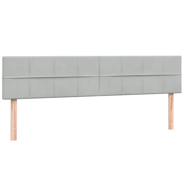 Boxspringbett mit Matratze Hellgrau 180x220 cm Samt