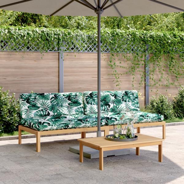 ARDEBO.de - Garten-Mittelsofas aus Paletten 2 Stk. mit Kissen Akazienholz