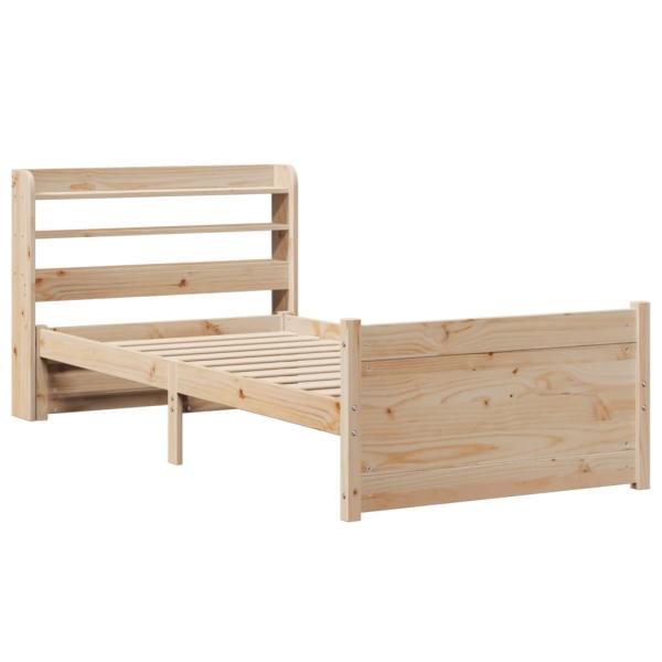 Bettgestell mit Kopfteil ohne Matratze 75x190 cm