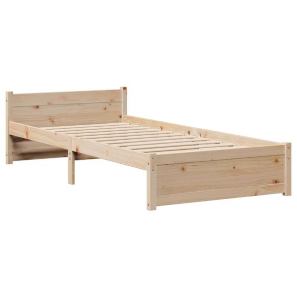 Bettgestell mit Kopfteil ohne Matratze 75x190 cm