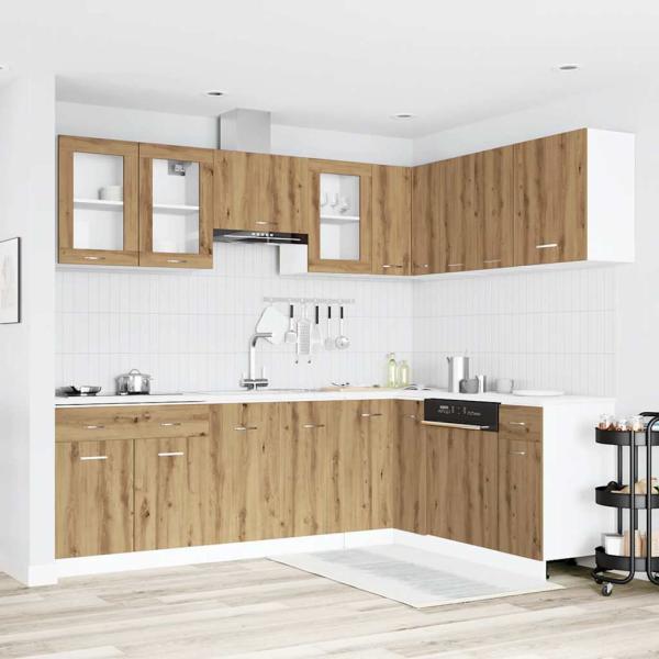 ARDEBO.de - 11-tlg. Küchenschrank-Set Artisan-Eiche Holzwerkstoff