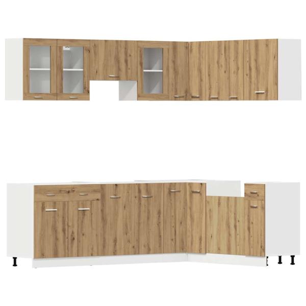 11-tlg. Küchenschrank-Set Artisan-Eiche Holzwerkstoff