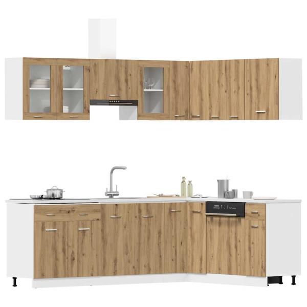 11-tlg. Küchenschrank-Set Artisan-Eiche Holzwerkstoff