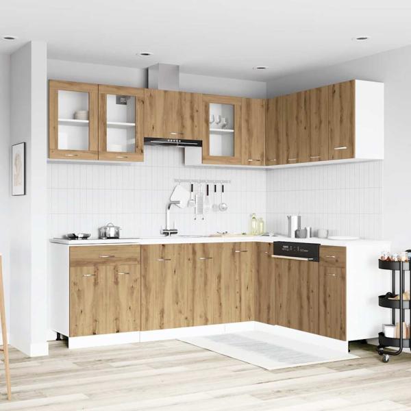 ARDEBO.de - 11-tlg. Küchenschrank-Set Artisan-Eiche Holzwerkstoff