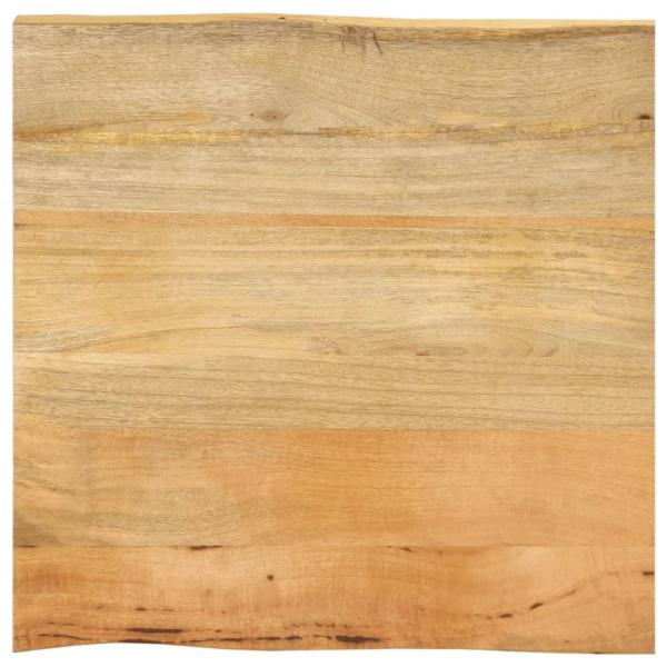 ARDEBO.de - Tischplatte mit Baumkante 40x40x2,5 cm Massivholz Mango