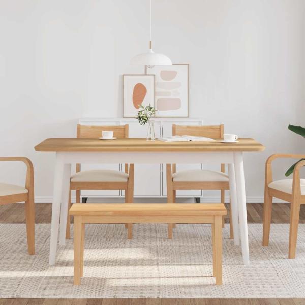 Bank 90 cm Massivholz Gummibaum