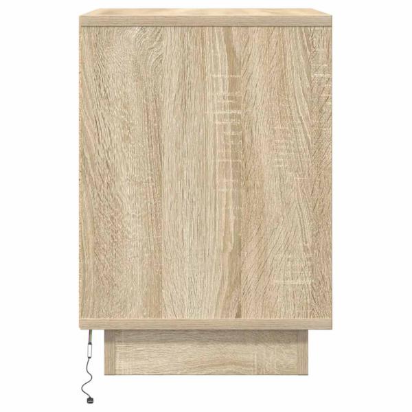 Nachttische mit LED-Leuchten 2 Stk. Sonoma-Eiche 38x34x50 cm
