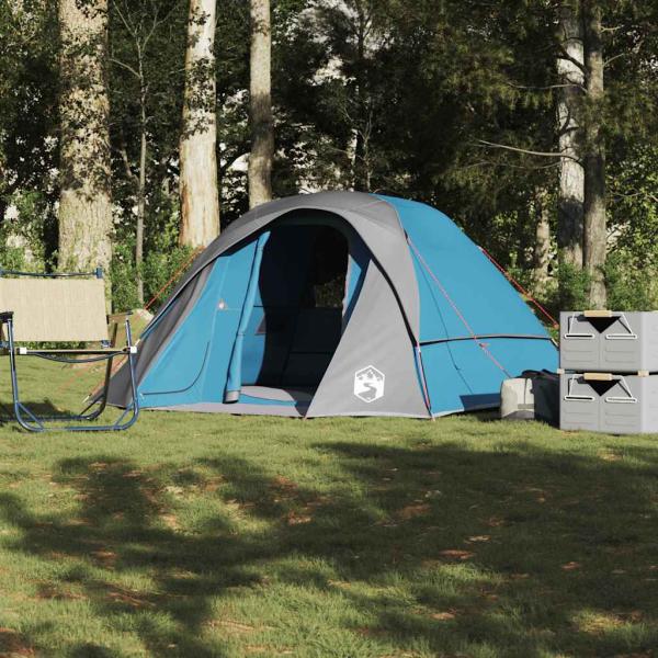 ARDEBO.de - Campingzelt 4 Personen Blau Wasserdicht