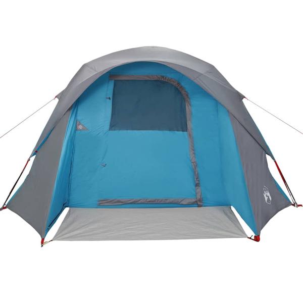 Campingzelt 4 Personen Blau Wasserdicht