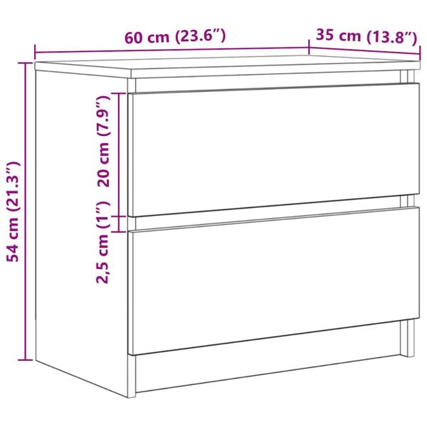 TV-Schrank Weiß 60x35x54 cm Holzwerkstoff