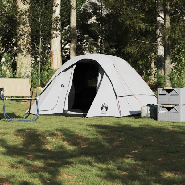 ARDEBO.de - Campingzelt 4 Personen Weiß Verdunkelt Wasserdicht