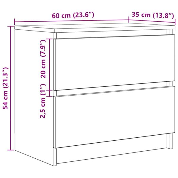 TV-Schrank Sonoma-Eiche 60x35x54 cm Holzwerkstoff
