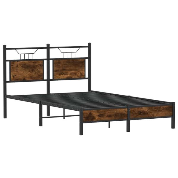 Bettgestell ohne Matratze Räuchereiche 120x190 cm Holzwerkstoff