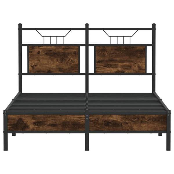 Bettgestell ohne Matratze Räuchereiche 120x190 cm Holzwerkstoff