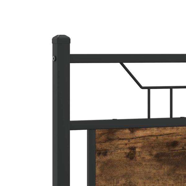 Bettgestell ohne Matratze Räuchereiche 120x190 cm Holzwerkstoff