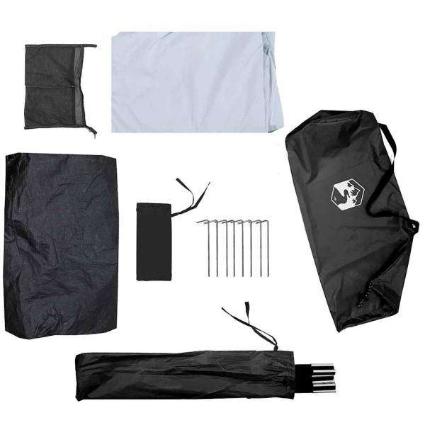 Campingzelt 1 Person Weiß Verdunkelungsstoff Wasserdicht