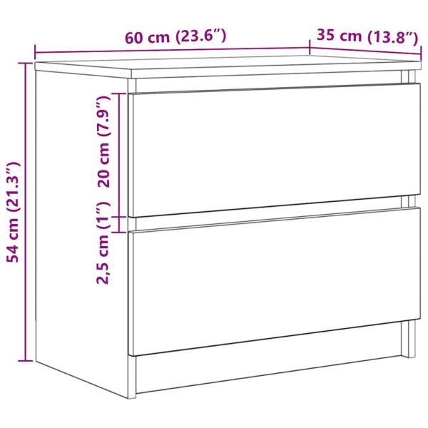 TV-Schrank Schwarz 60x35x54 cm Holzwerkstoff