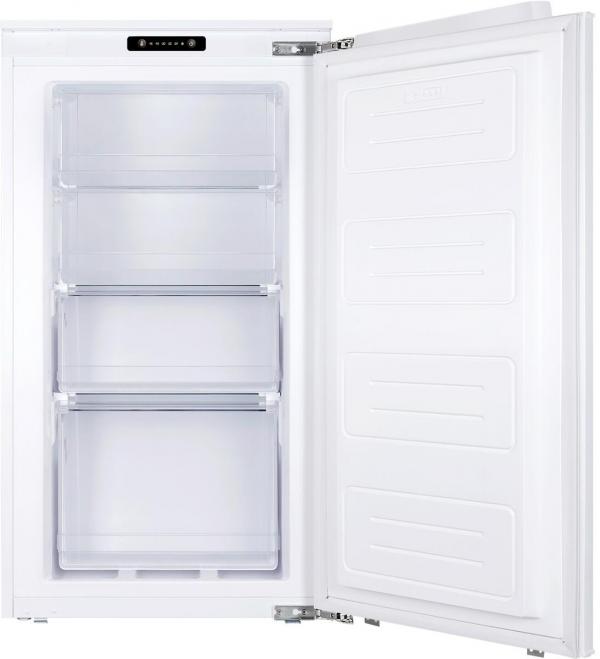 Amica EGS 16183-1 Einbau-Gefrierschrank, Nischenhöhe: 88 cm, 100 L, Festtür-Technik, elektronische Steuerung, Tür-Offen-Alarm, Supergefrierfunktion, Inverter Kompressor, weiß (1195107)