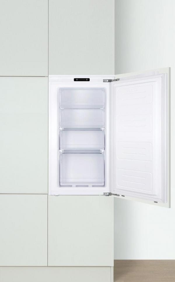 Amica EGS 16183-1 Einbau-Gefrierschrank, Nischenhöhe: 88 cm, 100 L, Festtür-Technik, elektronische Steuerung, Tür-Offen-Alarm, Supergefrierfunktion, Inverter Kompressor, weiß (1195107)