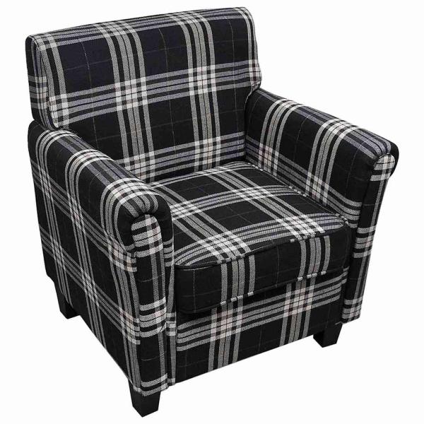 Sessel mit Sitzpolster Schwarz Stoff