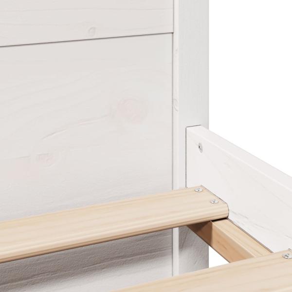 Bettgestell mit Kopfteil ohne Matratze Weiß 75x190 cm