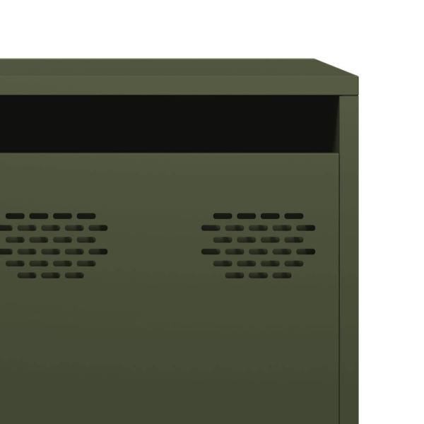 TV-Schrank Olivgrün 202x39x43,5 cm Kaltgewalzter Stahl