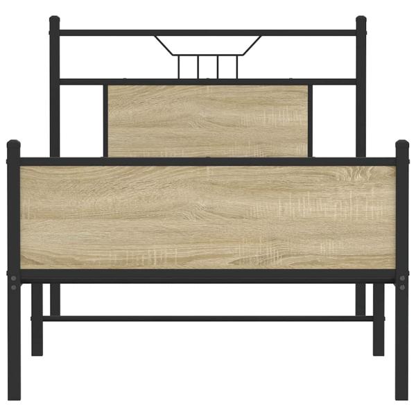 Bettgestell ohne Matratze Sonoma-Eiche 75x190 cm Holzwerkstoff
