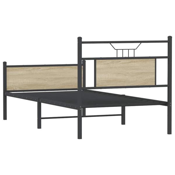 Bettgestell ohne Matratze Sonoma-Eiche 75x190 cm Holzwerkstoff