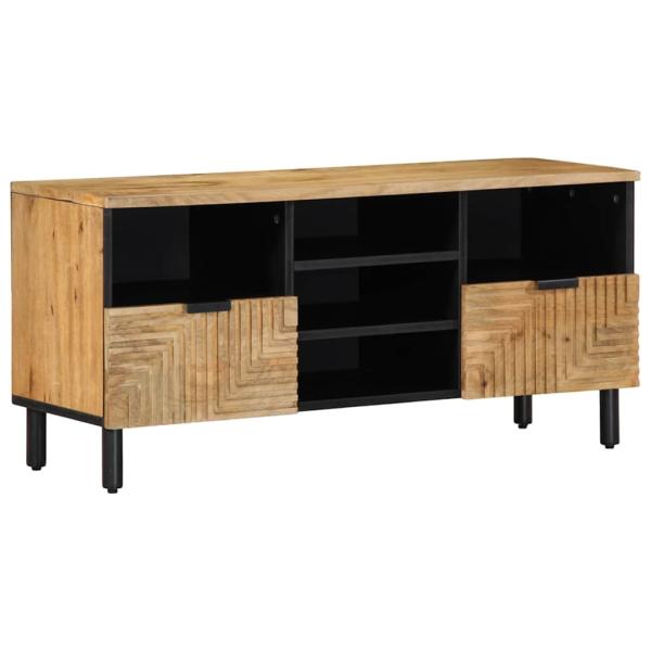 ARDEBO.de - TV-Schrank Braun 100x33x46 cm Massivholz Mango