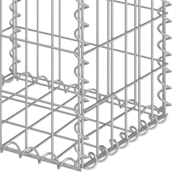 Gabionenkörbe 2 Stk. Verzinkter Stahl 30x30x40 cm