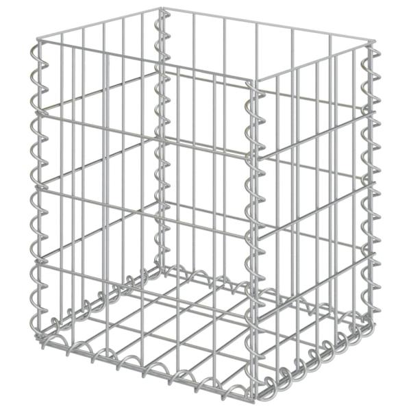 Gabionenkörbe 2 Stk. Verzinkter Stahl 30x30x40 cm