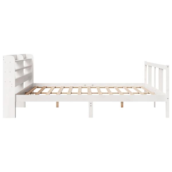 Bettgestell mit Kopfteil ohne Matratze Weiß 200x200 cm
