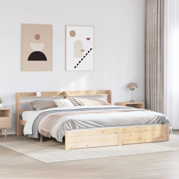 ARDEBO.de - Bettgestell mit Kopfteil ohne Matratze 200x200 cm