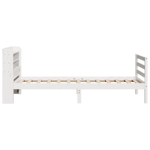 Bettgestell mit Kopfteil ohne Matratze Weiß 100x200 cm