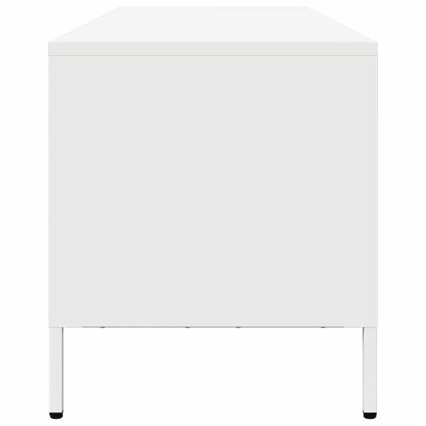 TV-Schrank Weiß 202x39x43,5 cm Kaltgewalzter Stahl