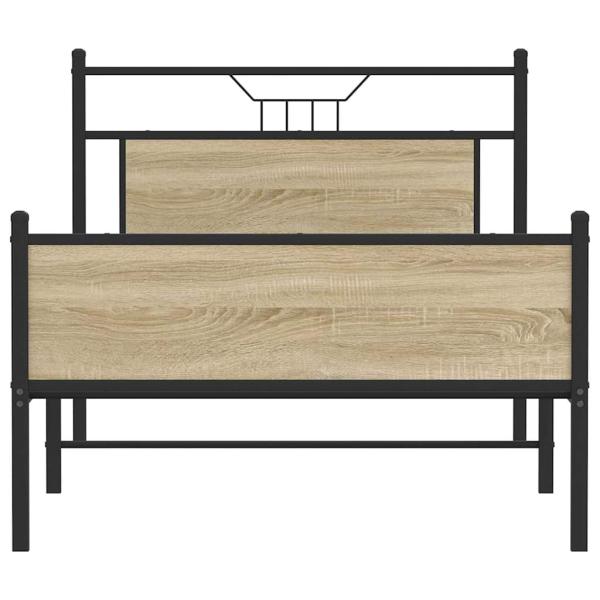 Bettgestell ohne Matratze Sonoma-Eiche 100x190 cm Holzwerkstoff