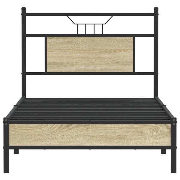 Bettgestell ohne Matratze Sonoma-Eiche 90x190 cm Holzwerkstoff