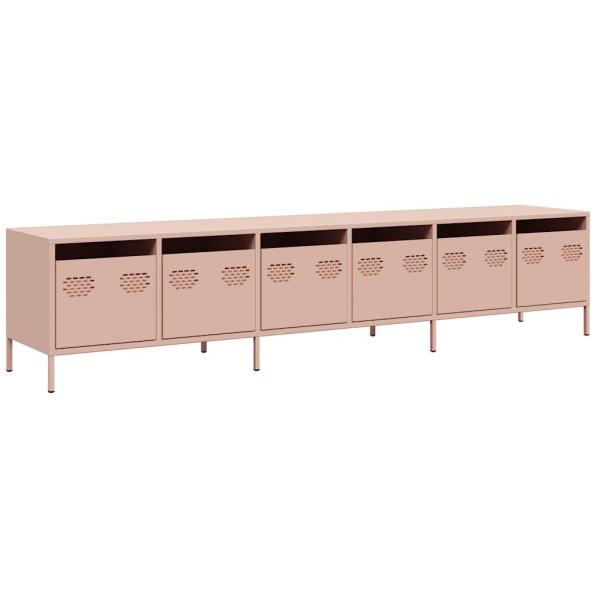TV-Schrank Rosa 202x39x43,5 cm Kaltgewalzter Stahl