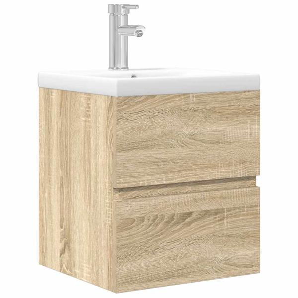 ARDEBO.de - 2-tlg. Badmöbel-Set Sonoma-Eiche Holzwerkstoff