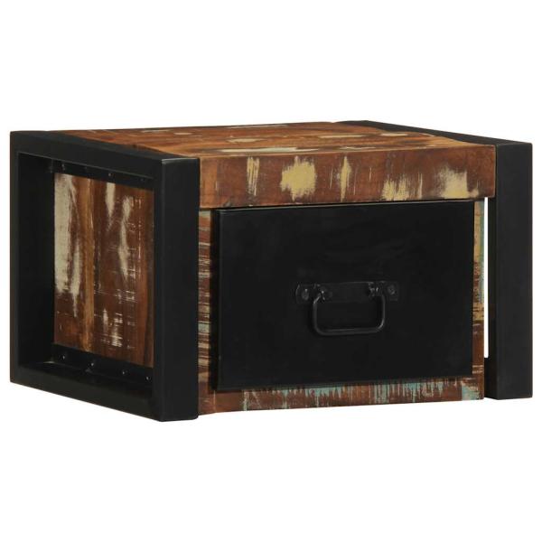 Nachttische 2 Stk. Mehrfarbig 40x35x25 cm Altholz Massivholz