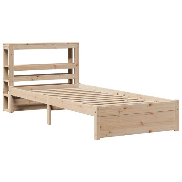 Bettgestell mit Kopfteil ohne Matratze 75x190 cm