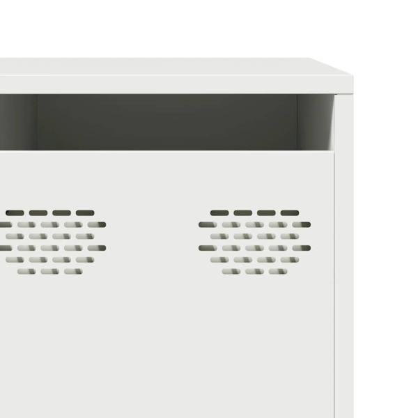 TV-Schrank Weiß 202x39x43,5 cm Kaltgewalzter Stahl