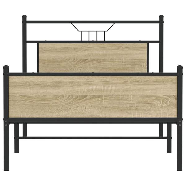 Bettgestell ohne Matratze Sonoma-Eiche 100x200 cm Holzwerkstoff